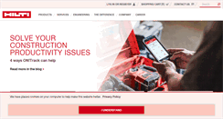 Desktop Screenshot of hilti.ie