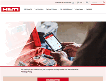 Tablet Screenshot of hilti.ie